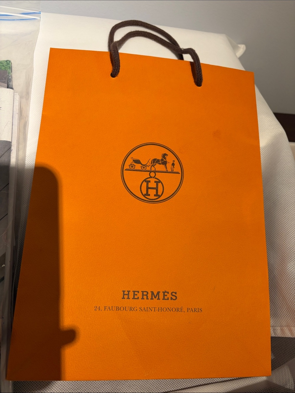 GLO jeans Orange Paper Shopping Bag